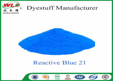Blu reattivo 21 del WGE C I del blu di turchese della tintura non tossica su ordinazione del tessuto